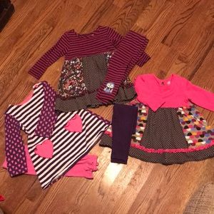 J. Khaki dress/tunics with matching leggings. 2T